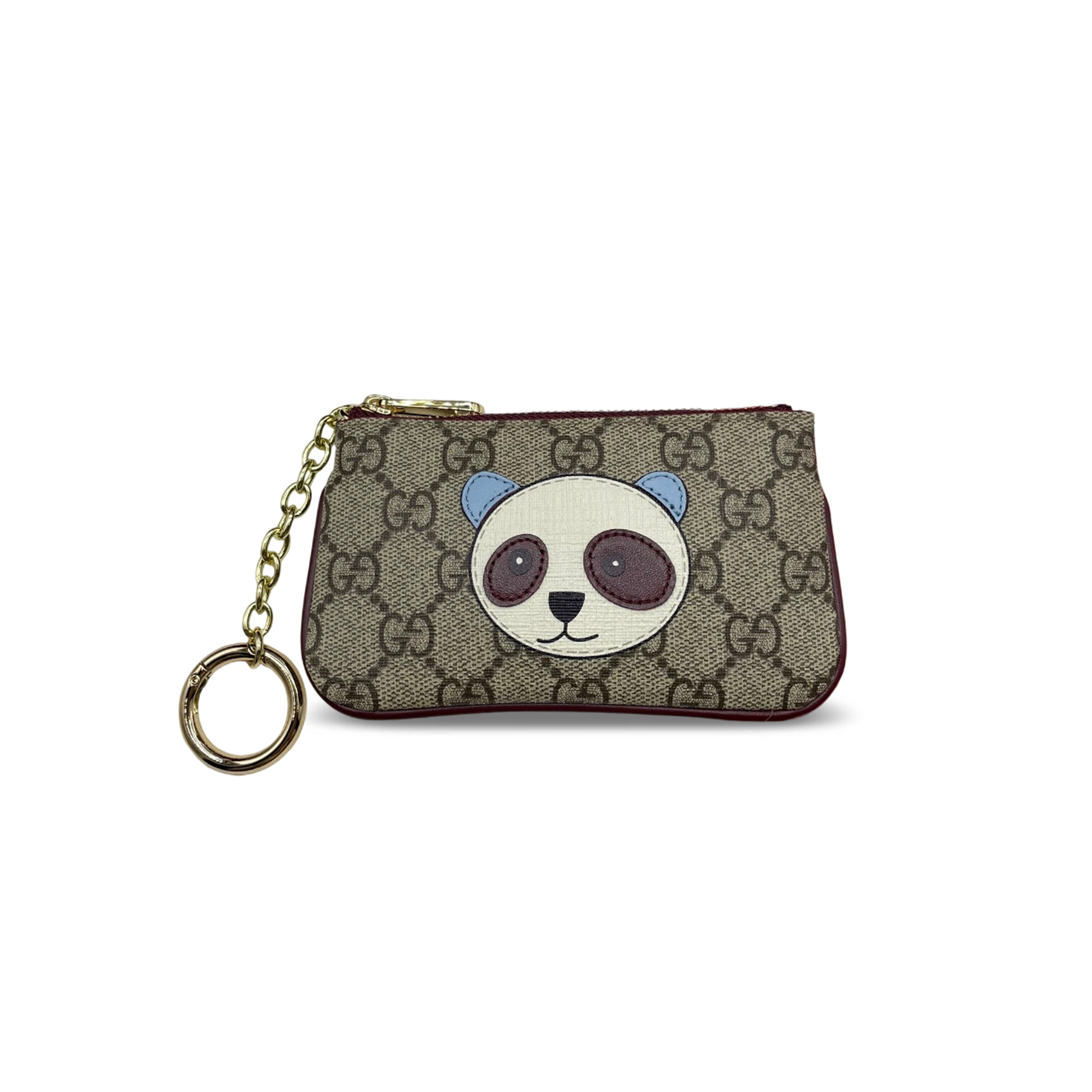 GUCCI GG SUPREME PANDA KEY POUCH 818768 (12*8*1.5cm)